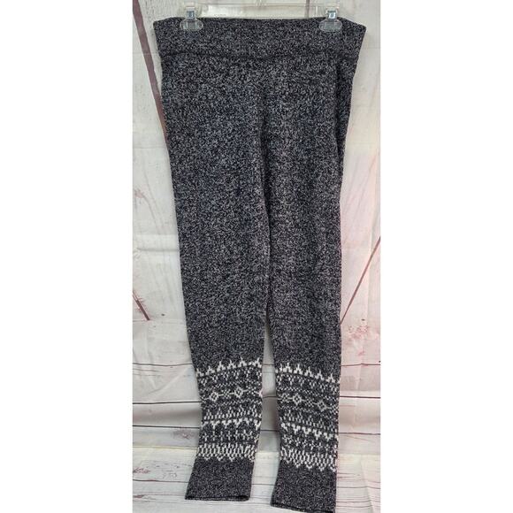 Gap Body Gray and White Sweater Leggings Size Medium - Picture 2 of 8